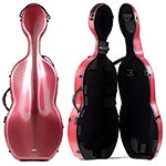 Gewa Pure 4.8 Polycarbonate 4/4 Cello case with wheels, Red
