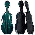 SYC AERO Gloss Emerald Weave 4/4 Cello case
