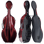 SYC AERO Gloss Red Weave 4/4 Cello case