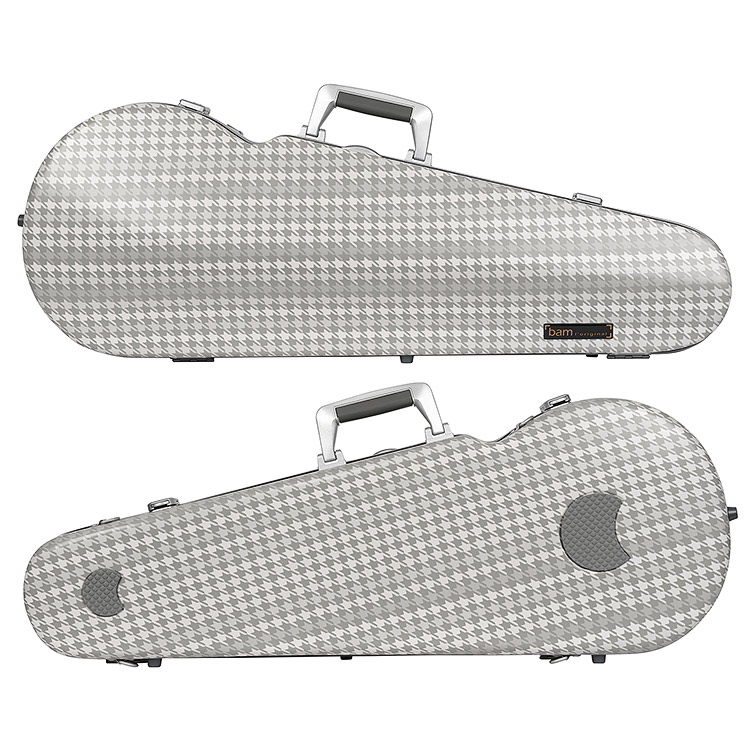 Bam Cabourg Hightech Contoured Viola Case, Silver Exterior with Grey Seal
