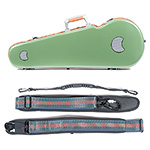Bam Graffiti Hightech Contoured Viola Case, Green Exterior with Orange Seal