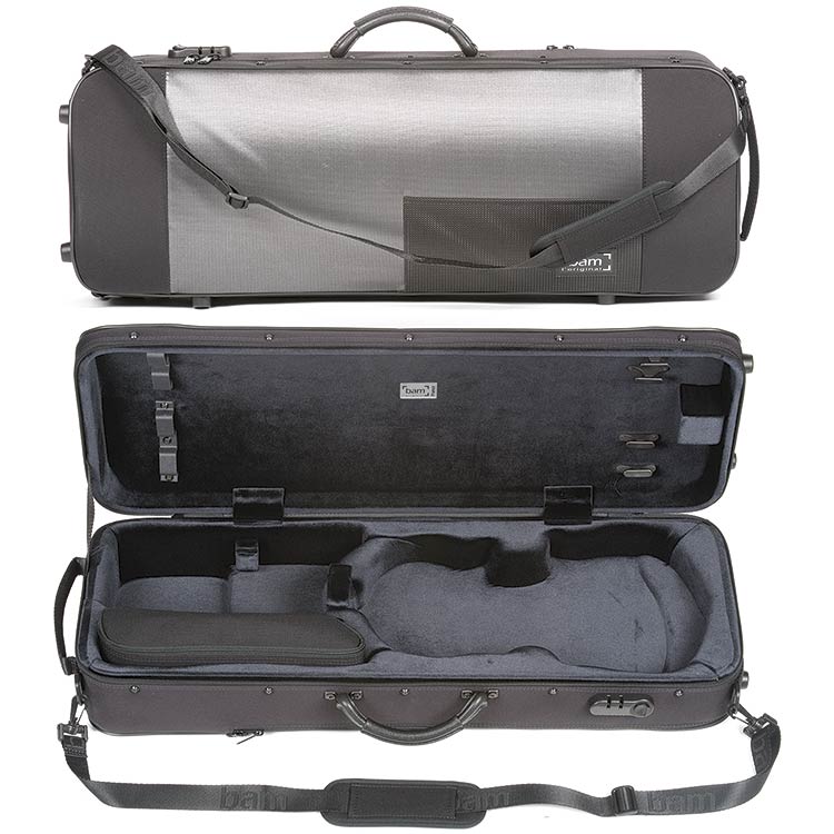 Bam Stylus 5141SN Oblong 16 3/8" Black Viola Case