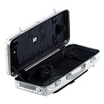 Bam Cabourg Hightech Oblong Viola Case, Silver Exterior with Grey Seal