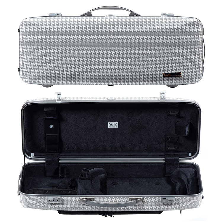 Bam Cabourg Hightech Oblong Viola Case, Silver Exterior with Grey Seal