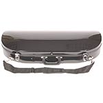 Bobelock 2048 Black Fiberglass Adjustable Half Moon Viola Case - Wine Interior