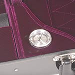 Bobelock 2048 Black Fiberglass Adjustable Half Moon Viola Case - Wine Interior