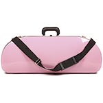 Bobelock 2048 Pink Fiberglass Adjustable Half Moon Viola Case - Silver Interior