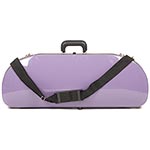 Bobelock 2048 Purple Fiberglass Adjustable Half Moon Viola Case, Silver Interior