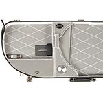 Bobelock 2048 Purple Fiberglass Adjustable Half Moon Viola Case, Silver Interior