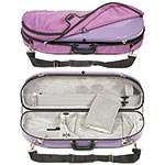 Bobelock 2048 Purple Fiberglass Adjustable Half Moon Viola Case, Silver Interior