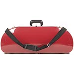 Bobelock 2048 Red Fiberglass Adjustable Half Moon Viola Case - Silver Interior