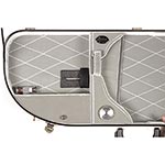 Bobelock 2048 Red Fiberglass Adjustable Half Moon Viola Case - Silver Interior