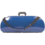 Bobelock 2048 Blue Fiberglass Adjustable Half Moon Viola Case - Silver Interior