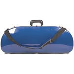 Bobelock 2048 Blue Fiberglass Adjustable Half Moon Viola Case - Silver Interior