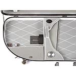 Bobelock 2048 Blue Fiberglass Adjustable Half Moon Viola Case - Silver Interior