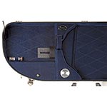 Bobelock 2048 Ivory Fiberglass Adjustable Half Moon Viola Case - Blue Interior
