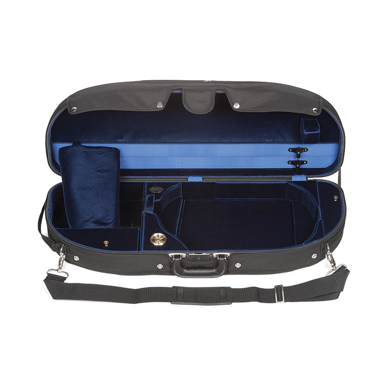 Bobelock 2048 Adjustable Half Moon Viola Case with Blue Velvet Interior