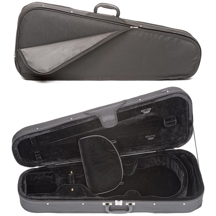 Core 16"16 1/2" DartShaped Viola Case, susp, (black/black) Johnson