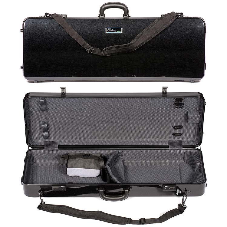 Galaxy Zenith 400SL Oblong Adjustable Black Viola Case with Gray Interior