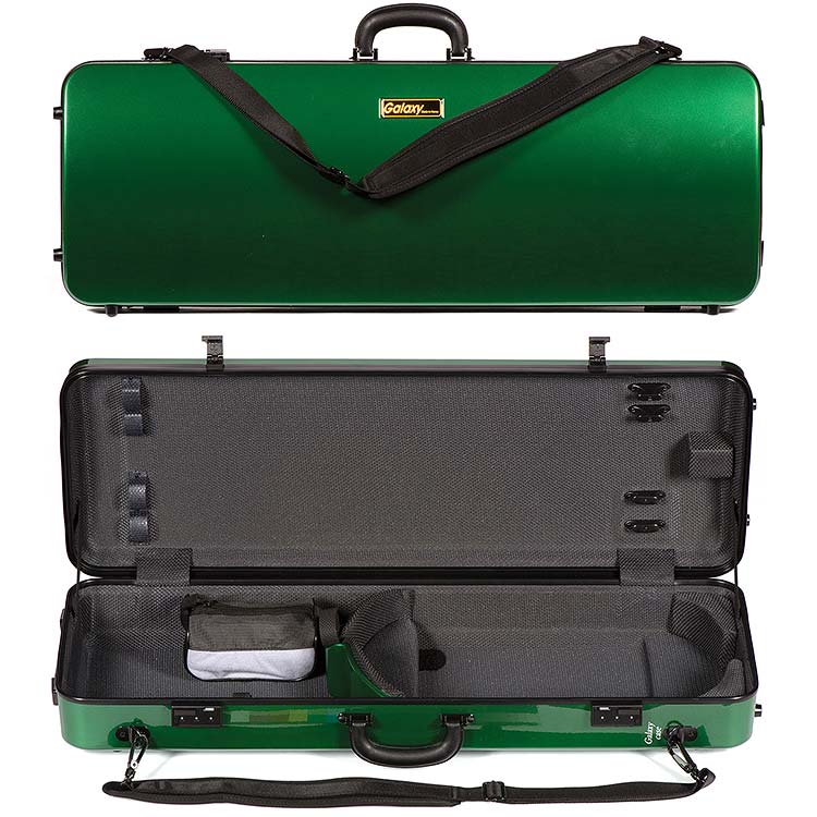 Galaxy Zenith 400SL Oblong Adjustable Green Viola Case with Gray Interior
