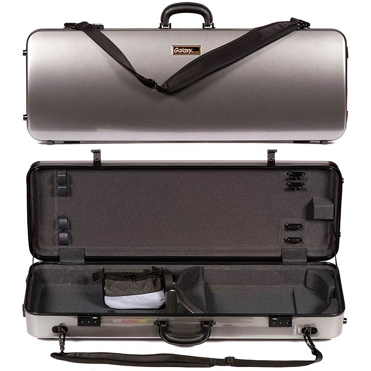 Galaxy Zenith 400SL Oblong Adjustable Gray Viola Case with Gray Interior