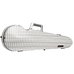 Bam Cabourg Hightech Contoured Violin Case, Silver Exterior with Grey Seal