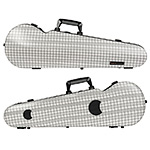Bam Cabourg Hightech Contoured Violin Case, Grey Exterior with Black Seal