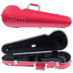 Bam Graffiti Hightech Contoured Violin Case, Red Exterior with Silver Seal