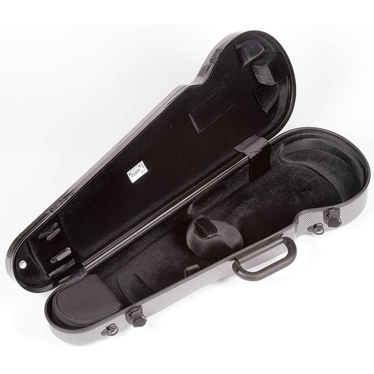 Bam Hightech Contoured 2002XLSC Silver Carbon 4/4 Violin Case Johnson String Instrument