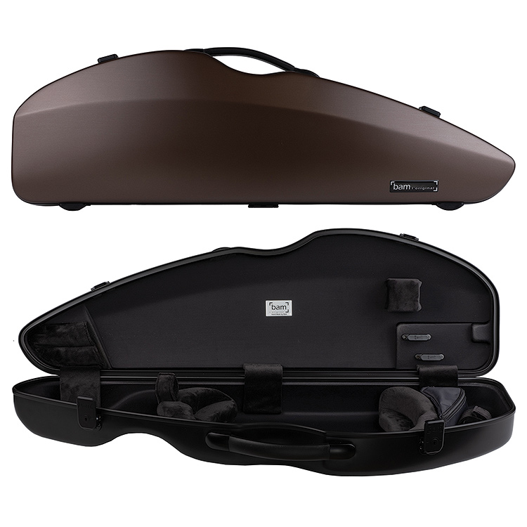 Bam Bonbon Hightech Violin Case, Brown/Black
