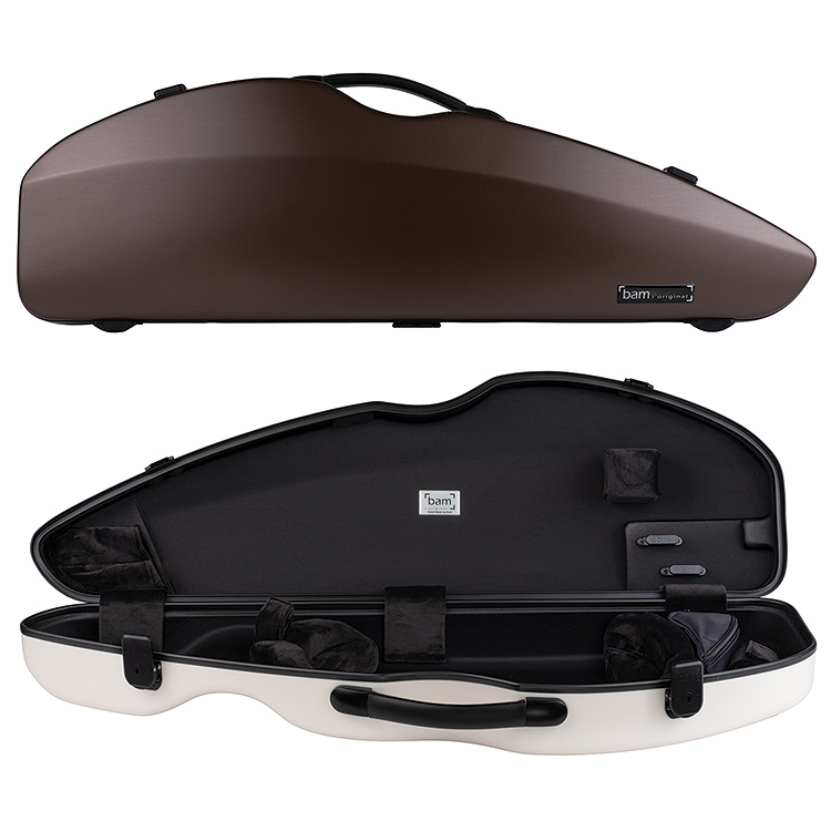 Bam Bonbon Hightech Violin Case, Brown/White