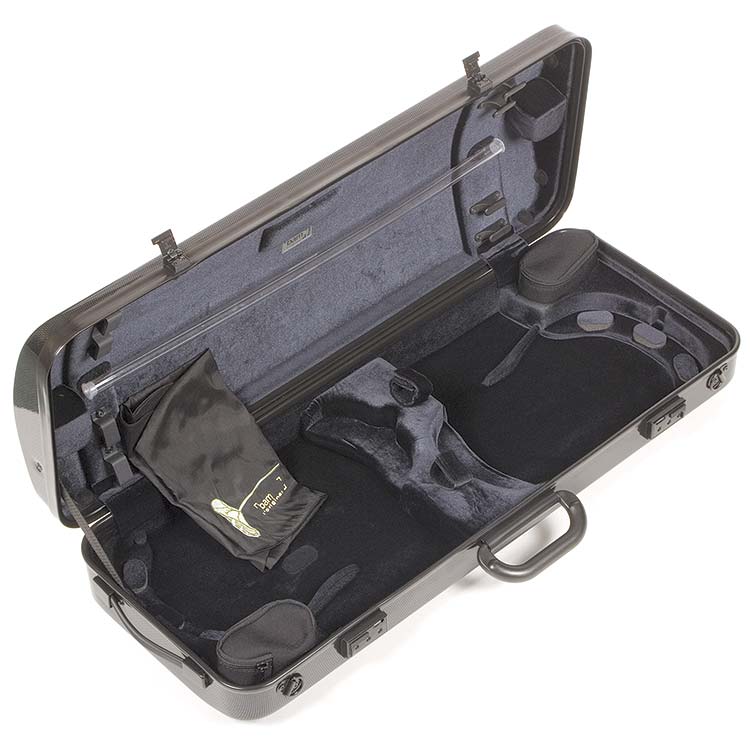 Bam Hightech 2005XLC Black Carbon 4/4 Double Violin Case Johnson