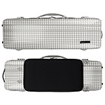 Bam Cabourg Hightech Oblong Violin Case, Silver Exterior with Grey Seal