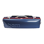 Bam Graffiti Hightech Oblong Violin Case, Navy Blue Exterior with Red Seal