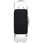 Bam Graffiti Hightech Oblong Violin Case, White Exterior with Orange Seal