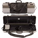 Bam Hightech Oblong 4/4 Violin Case with Pocket 2011XLSC Silver Carbon
