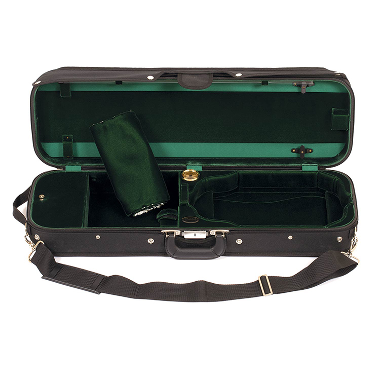 Bobelock 1002 Suspended Oblong 4/4 Violin Case with Green Velvet Interior