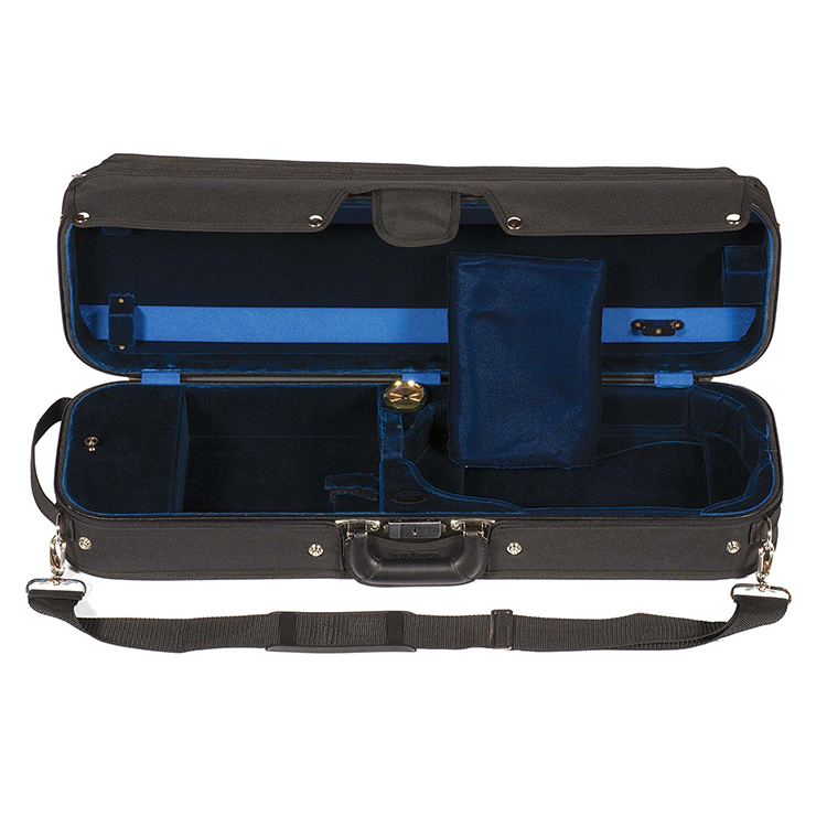 Bobelock 1002 Suspended Oblong 3/4 Violin Case with Blue Velvet Interior