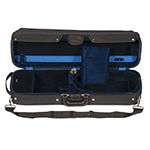 Bobelock 1002 Suspended Oblong 3/4 Violin Case with Blue Velvet Interior