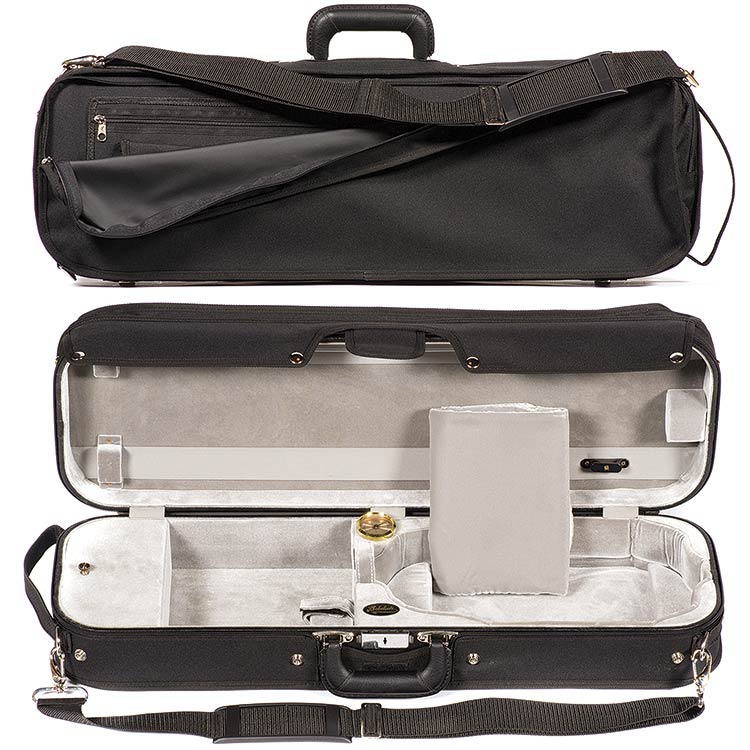 Bobelock 1002 Suspended Oblong 3/4 Violin Case with Silver Velvet Interior