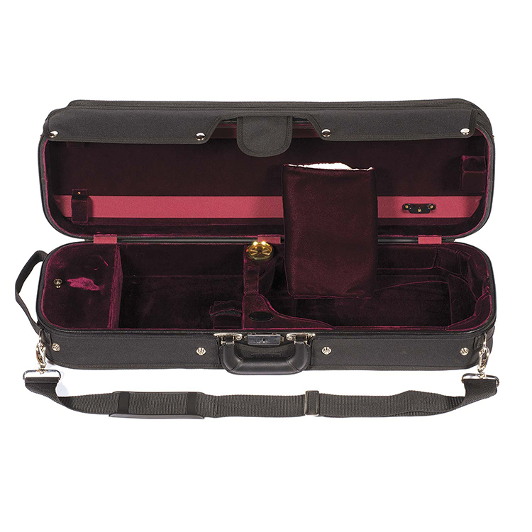 Bobelock 1002 Suspended Oblong 3/4 Violin Case with Wine Velvet Interior