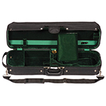 Bobelock 1002 Suspended Oblong 1/2 Violin Case with Green Velvet Interior