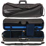 Bobelock 1002 Suspended Oblong 1/2 Violin Case with Blue Velvet Interior