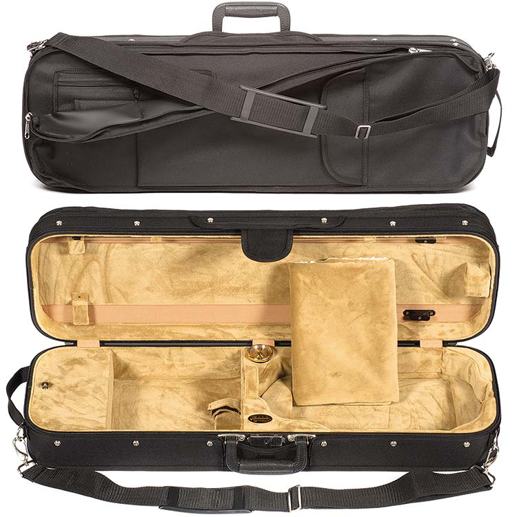 Bobelock 1002 Suspended Oblong 4/4 Violin Case with Tan Velour Interior