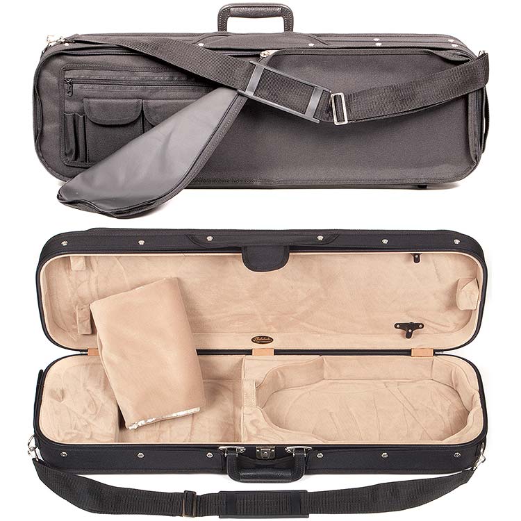 Bobelock 1002 Oblong 1/2 Violin Case with Tan Velour Interior
