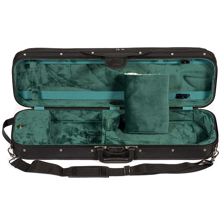 Bobelock 1002 Oblong 1/2 Violin Case with Green Velour Interior