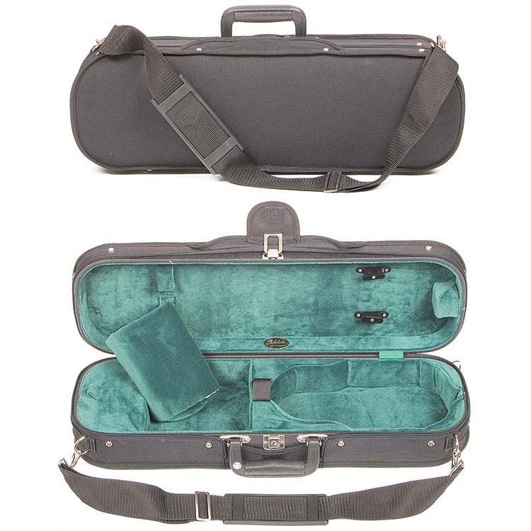 Bobelock 1002 Oblong 1/4 Violin Case with Green Velour Interior
