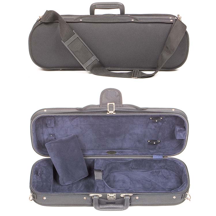 Bobelock 1002 Oblong 1/8 Violin Case with Blue Velour Interior