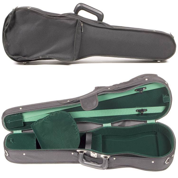 Bobelock 1007 Suspended Student Shaped 4/4 Violin Case with Green Velvet Interior
