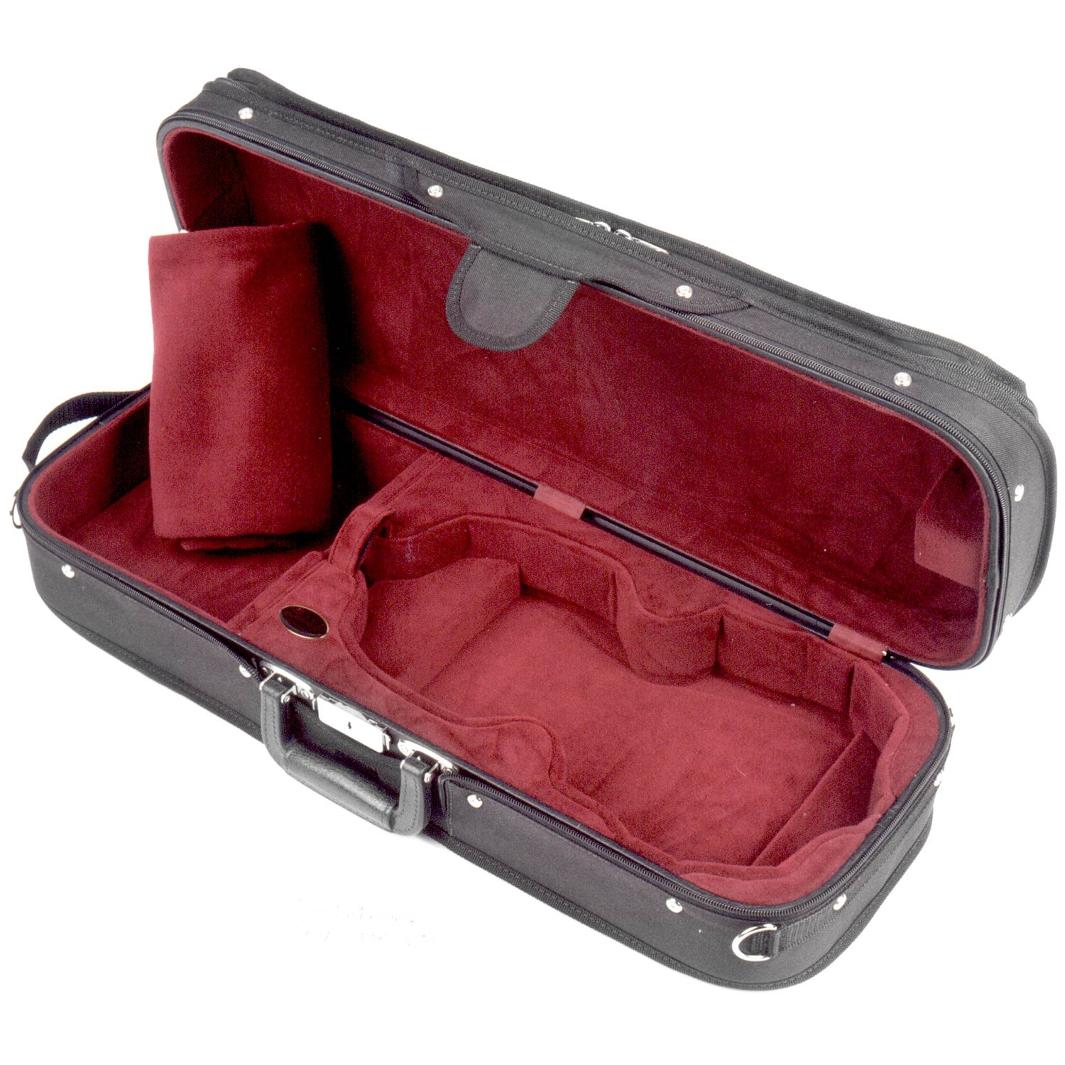 Bobelock 1016 Suspended Shipping 4/4 Violin Case with Wine Velour Interior Johnson String